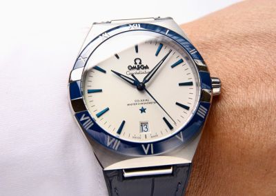 Omega 5th Constellation 41MM 8900/8901 Movement Ceramic Bezel Black/White Dial Watch